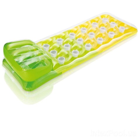 Надувной матрас с подушкой (зелёный)