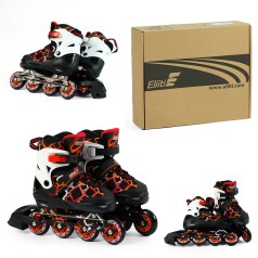 Ролики 71120-М размер 34-37 (6) колеса PU, ПЕРЕДНЕЕ КОЛЕСО СВЕТ, стелька 20.5-23 см, d колес – 6.5 см, в коробке