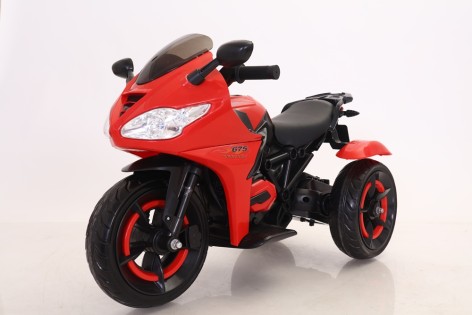 Електромобіль дитячий T-7222 Red мотоцикл 12V4.5AH мотор 2*14W 110*56*70