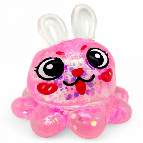 Антистресс жвачка-тянучка "Заяц-осьминог" (розовый)