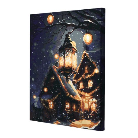 Картина по номерам со светодиодной подсветкой Riviera Blanca Уютное сияние 40x50 см (ГР-005)