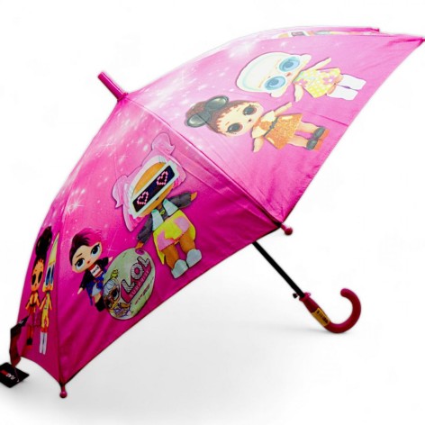 Дитячий зонтик (довжина - 67см; діаметр - 82см) малиновий вигляд 1