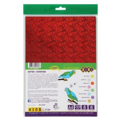 Картон голограмма А4, 8 цветов, 8 листов