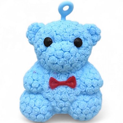 Игрушка-антистресс "Медвежонок" с пенным наполнителем (голубой)