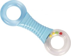 Прорезыватель с погремушкой синий