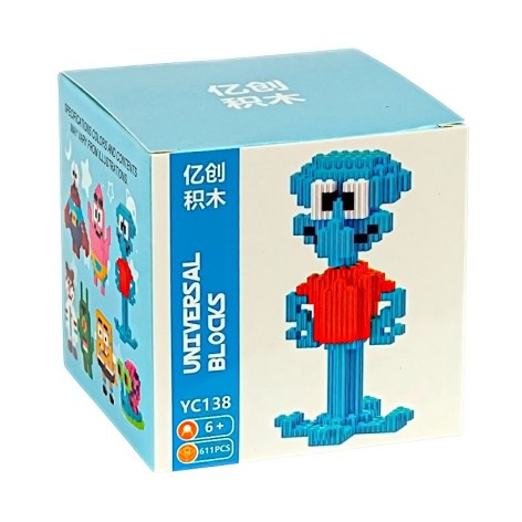 Конструктор детский 611дет. 3D фигурка пиксельный YC138 9*9*9см //