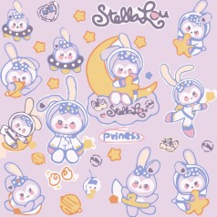 Картина по номерам Strateg Звездные зайчата размером 20х20 см