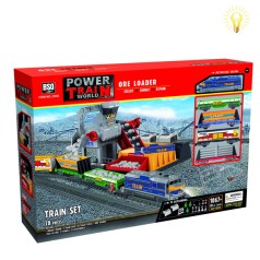 Железная дорога длина пути 1067+ см., бат.свет, звук, в корр. (60*10*41 см.) 