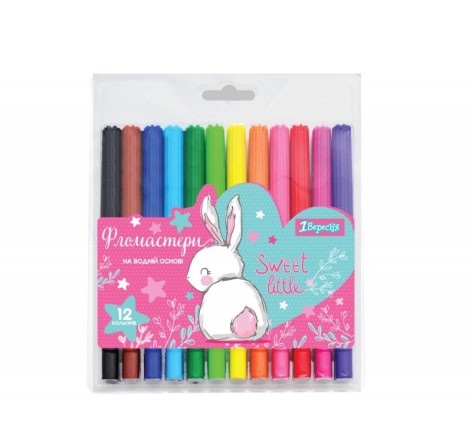 Фломастери 1 Вересня 12 кольорів 