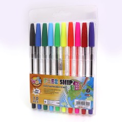 Набір кулькових ручок Beifa 1,0мм, 10 кольорів