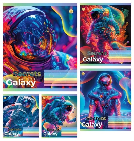 Зошит 48 арк.клітинка Тверда ТА51510 Секрети Галактики, 5к.,10/200 ціна за 10 шт.