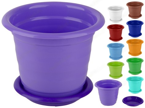 Горщик для квiтiв з пiдставкою круглий, діам. 20см, V-3,5л