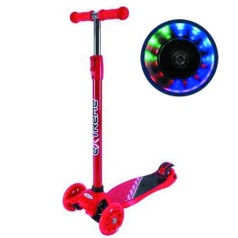 Самокат дитячий 4-х коліс. MAXI, колеса PU світяться (ЧЕРВОНИЙ)