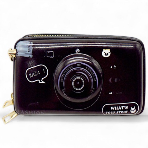 Сумочка детская на молнии "Фотоаппарат", черный