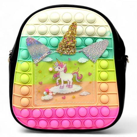 Сумочка "POP IT. Единорожка", (Черный)