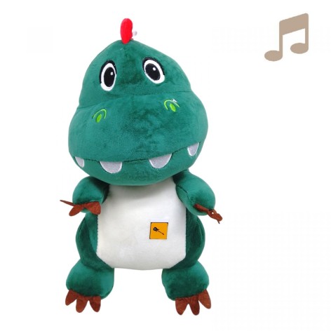 М'яка іграшка Дракоша Фредді, 28 см, музичний, зелений