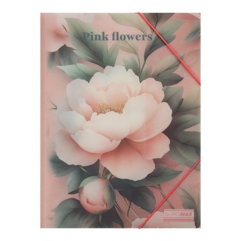 Папка на гумках ARABESKI, А4, матовий непрозорий пластик, рожевий, ціна за 2 шт. //