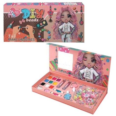 Косметика LD 6133 (72) косметика и набор для плетения украшений, в коробке