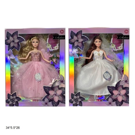 Кукла 29см ZQ30338-2/ZQ30338-5 невеста 2в.кор.34*5,5*26 