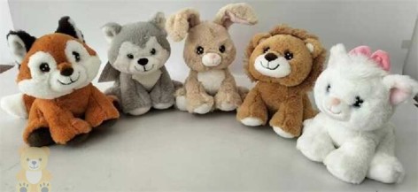 М'яка іграшка мікс видів середній розмір 15.5x17.5x26.5 см, скляні очі, ніс пластик (M18472)