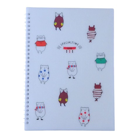 Зошит Котик А4 в клітинку білий