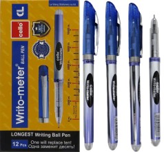Ручка кульково-масляна Cello Writo meter-10км 0,5мм,синя (12*6*12) ціна за 12 шт. //