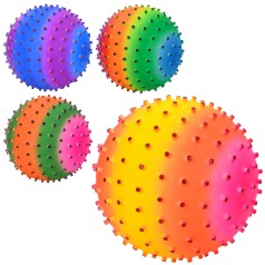Мяч детский массажный, 30см, 250-260г, 4 цвета, в п/э /36/
