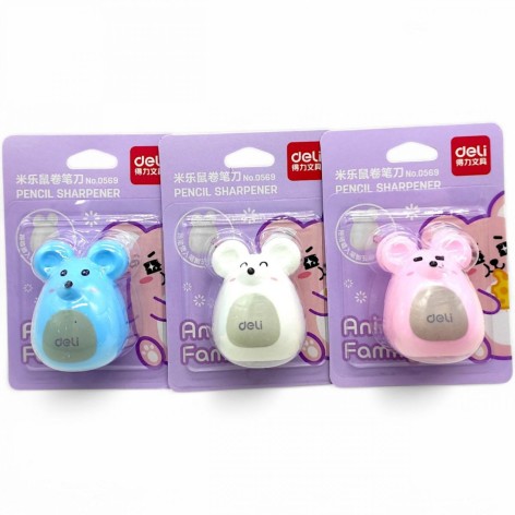 Чинка (стругачка) з контейнером "Мишеня", мікс видів