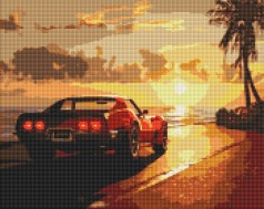 Набір з алмазною мозаїкою Поїздка біля узбережжя Ideyka 40х50 см AMO8050