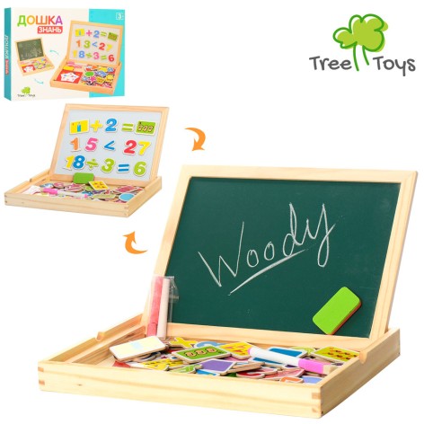 Дерев'яна іграшка Дощечка магнітна, геом. фігурки, маркер, пенал, кор. 30-23-3 см. 