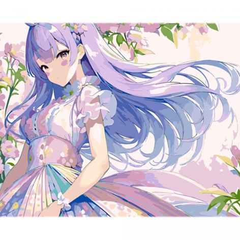 Набор для росписи "Аниме весеннего оттенка" 40х50 см
