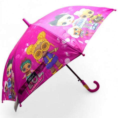 Дитячий зонт (довжина - 67см; діаметр - 82см) малиновий вигляд 3