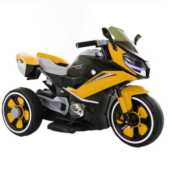Электромобиль детский T-7228 YELLOW мотоцикл 6V7AH мотор 2*20W с MP3, USB 108*71*55