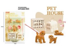 Улюбленці 3 тваринки, 2 переноски, мисочка, на листі 15*6*23 см /72/