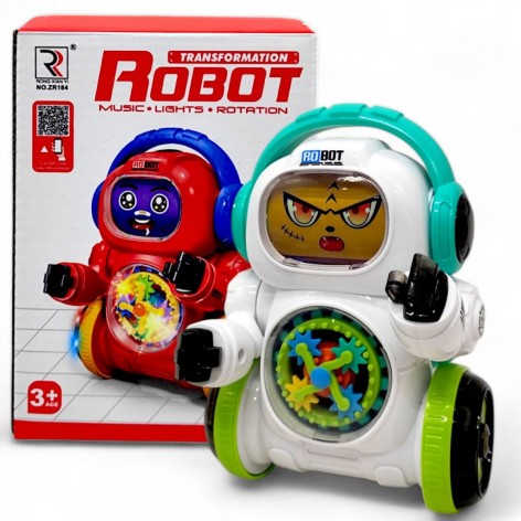 Інтерактивна іграшка "Робот", світло, музика (білий)