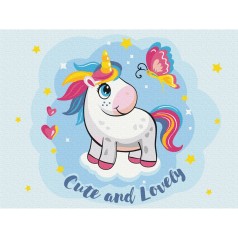 Картина за номерами Милий єдиноріг, 30х40 см