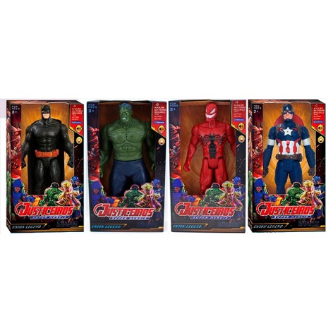 Фігурки для гри AV, супергерой, 30см, звук, світло, рухливі руки та ноги, 4 види, на бат(табл), в кор-ці, 17,5-30,5-6,5см /18/