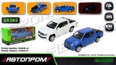 Машина мет. АВТОПРОМ 2кольори 1:30 Volkswagen Amarok, батар,світло,звук,відкр.двері,кор. 18*9*8см 