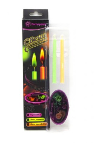 Свічки з кольоровим вогнем, зелений помаранчевий