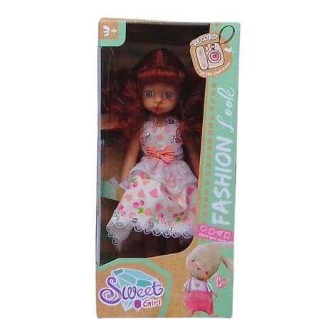 Лялька Sweet Girl 20 см (картата сукня)