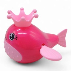 Водоплавающая заводная игрушка "Кит" (розовая)
