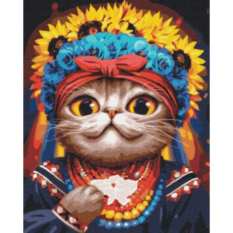 Картина по номерам: Кошка Автор ©Марианна Пащук 40*50 BS53310