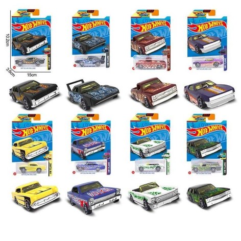 Машинка довжина 7.5 см, металопластикові,  на листі, мікс видів 