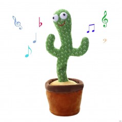 Музыкальная игрушка "Танцующий кактус", поёт, танцует, повторяет речь, в п/э /100/