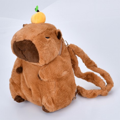 Рюкзак капібара, 30-20-14см, 1 відділення, застібка-блискавка, плюш, у п/е 