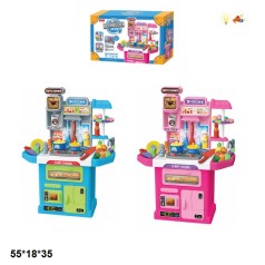 Кухня 1AT05/1AT04 з посудом батар.муз.світ.пар.тече вода 2кол.кор.55*18*35 