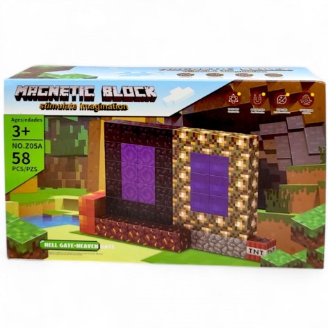 Конструктор магнитный "Minecraft", 58 дет