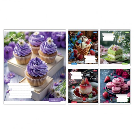 А5/36 кл. 1В Bright Food, зошит учнівський загальний, ціна за 15 шт.