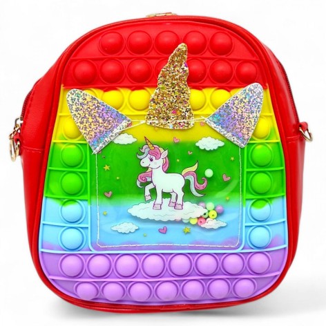 Сумочка "POP IT. Единорожка", (Красный)