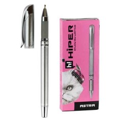 Ручка масляная Hiper Astra HO-110 0,7мм (чорна) 10 шт. в уп.